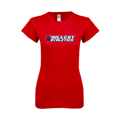  Next Level Womens Red Boyfriend Tee - Hillcat Athletics