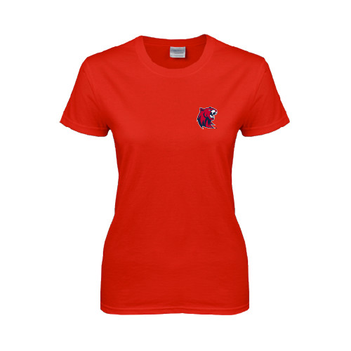  Womens Short Sleeve Red Tee - Official Logo