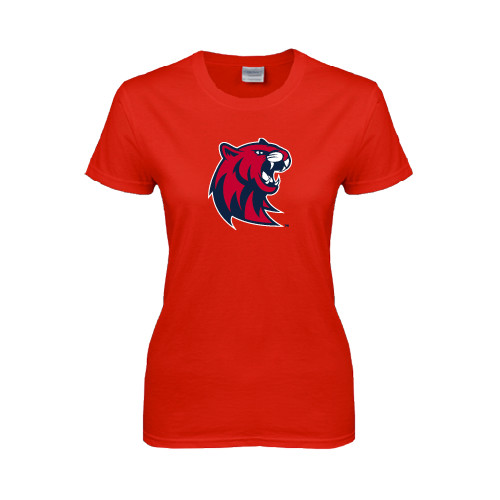  Womens Short Sleeve Red Tee - Official Logo