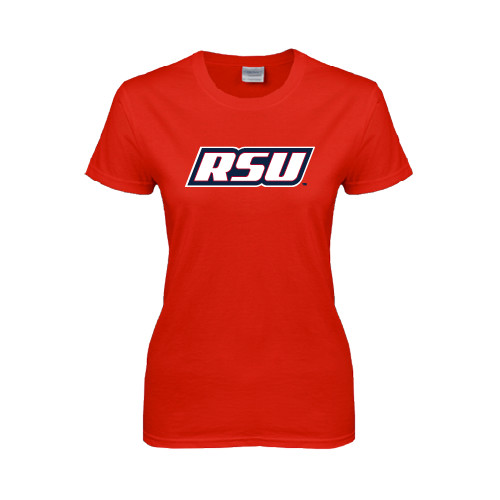 Womens Short Sleeve Red Tee - RSU