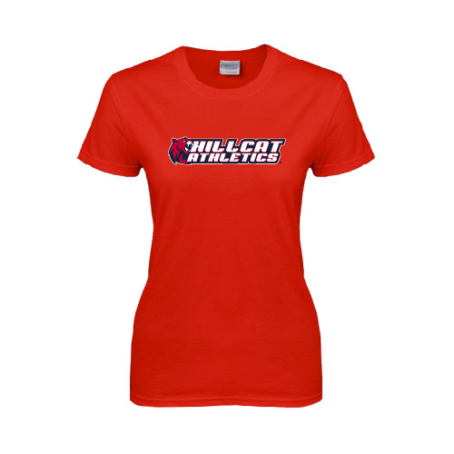  Womens Short Sleeve Red Tee - Hillcat Athletics
