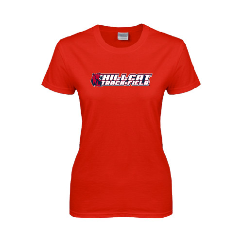  Womens Short Sleeve Red Tee - Track & Field