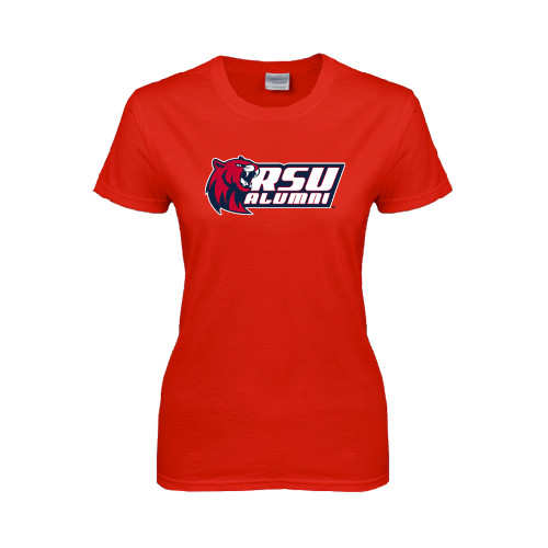  Womens Short Sleeve Red Tee - Alumni