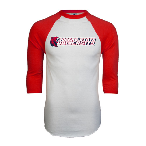 Main Image for  White/Red Raglan Baseball T Shirt