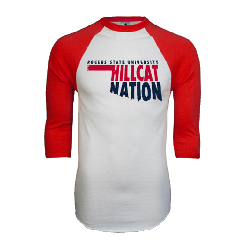 Main Image for  White/Red Raglan Baseball T Shirt