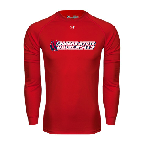  Under Armour Red Long Sleeve Tech Tee - University Logo