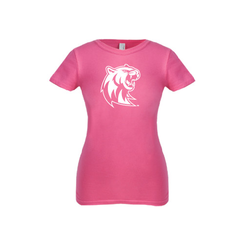  Next Level Girls Fuchsia Fashion Fit T Shirt - Official Logo