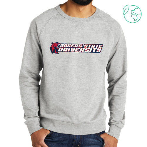  Allmade Light Grey Organic French Terry Crewneck Sweatshirt - University Logo