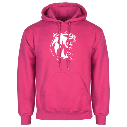  Womens Fuchsia Fleece Hoodie - Official Logo