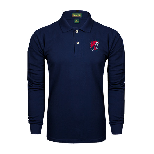  Navy Long Sleeve Polo - Official Logo