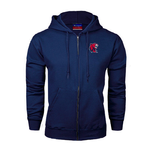  Navy Fleece Full Zip Hoodie - Official Logo