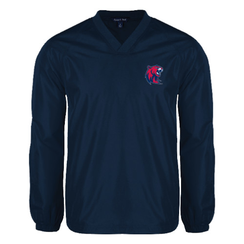  Navy V Neck Raglan Windshirt - Official Logo
