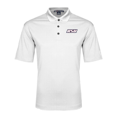  White Performance Fine Jacquard Polo - RSU