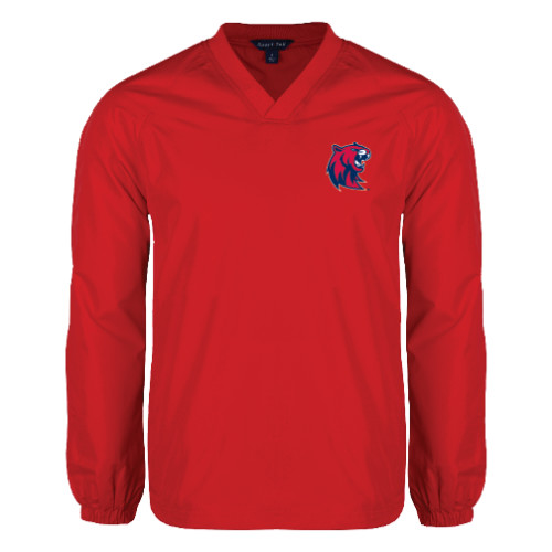  Red V Neck Raglan Windshirt - Official Logo