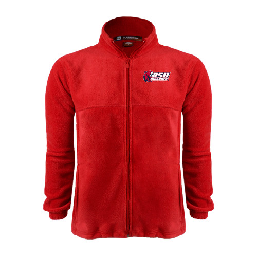  Red Fleece Full Zip Jacket - Stacked Combination Logo