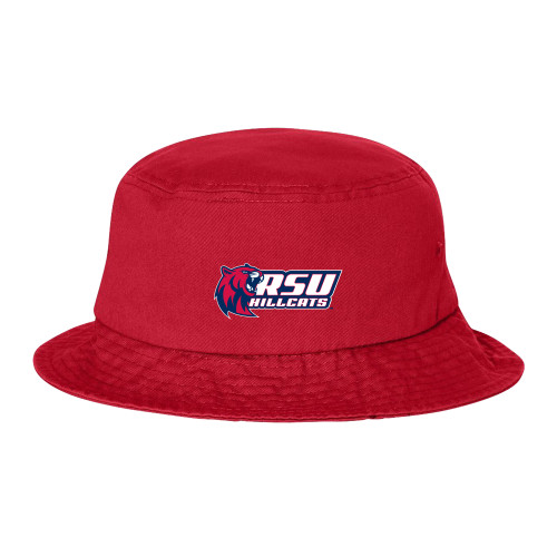 Sportsman Red Bucket Hat - Stacked Combination Logo