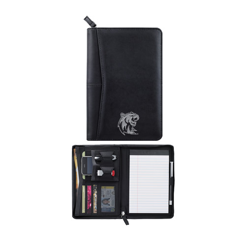  Pedova Black Junior Zippered Padfolio - Official Logo Engraved