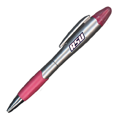  Silver/Pink Blossom Pen/Highlighter - RSU