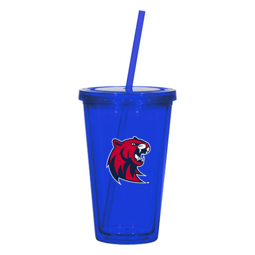  Madison Double Wall Blue Tumbler w/Straw 16oz - Official Logo