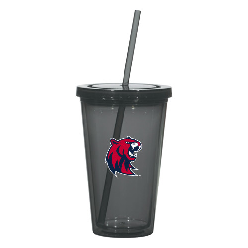  Madison Double Wall Charcoal Tumbler w/Straw 16oz - Official Logo