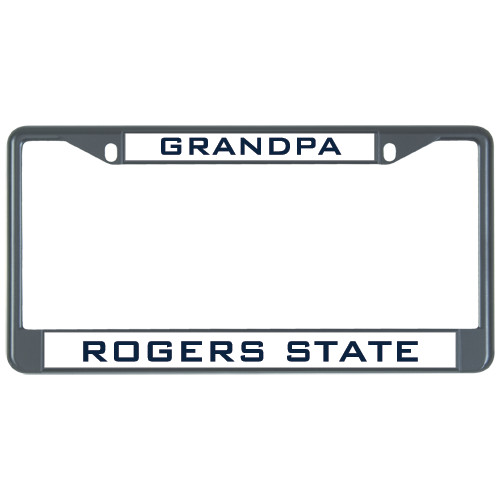 Metal License Plate Frame in Black - Grandpa