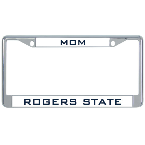  Mom Metal License Plate Frame in Chrome - Mom