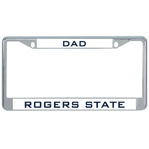  Dad Metal License Plate Frame in Chrome - Dad