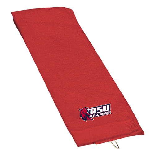  Red Golf Towel - Stacked Combination Logo