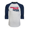 Thumbnail image for  White/Navy Raglan Baseball T Shirt
