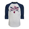 Thumbnail image for  White/Navy Raglan Baseball T Shirt