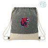 Thumbnail image for  Split Recycled Cotton Natural/Black Drawstring Bag