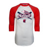 Thumbnail image for  White/Red Raglan Baseball T Shirt