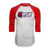 Thumbnail image for  White/Red Raglan Baseball T Shirt