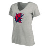 Thumbnail image for  Womens Plus Heather Grey V Neck T Shirt