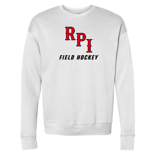 Bella + Canvas White Fleece Crew - Field Hockey