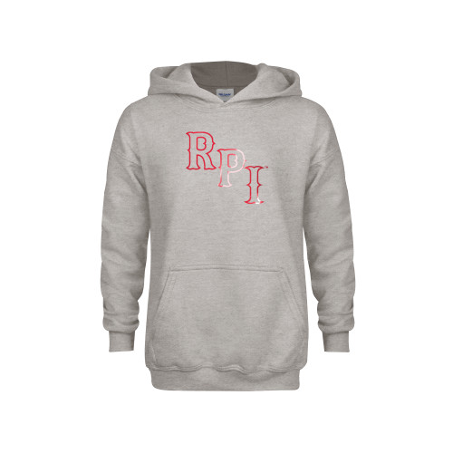  Youth Grey Fleece Hood - RPI Foil
