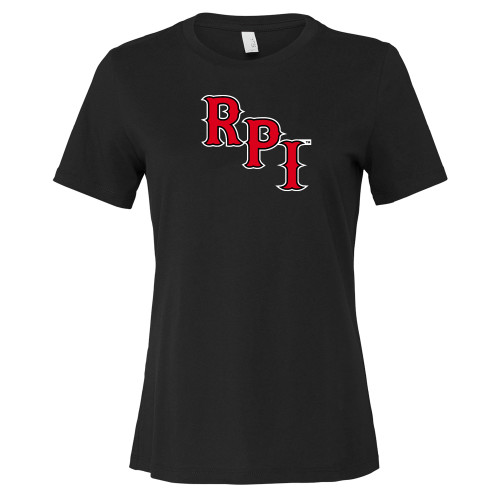  Bella + Canvas Womens Black Relaxed Cotton T Shirt - RPI