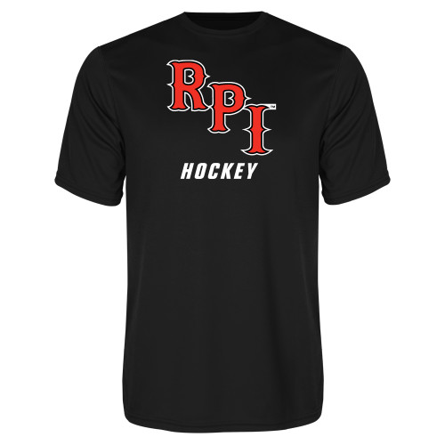  Black Performance Tee - Hockey