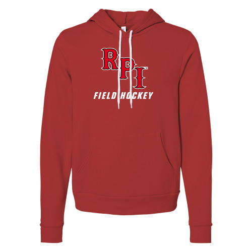  Bella + Canvas Red Fleece Hood - Field Hockey