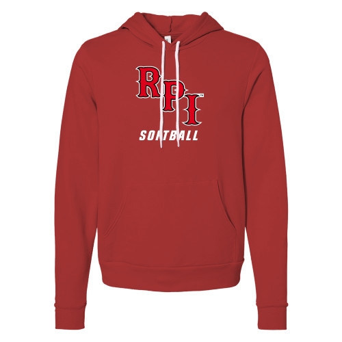  Bella + Canvas Red Fleece Hood - Softball