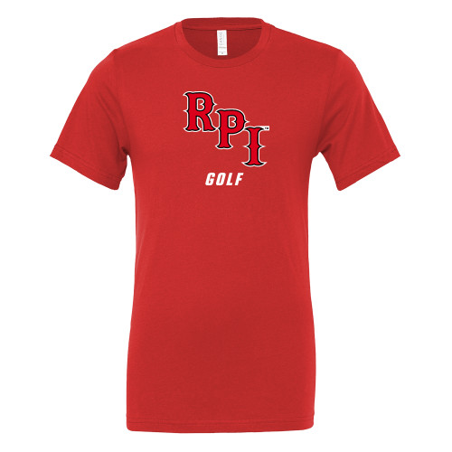 Bella + Canvas Red Jersey Cotton T Shirt - Golf