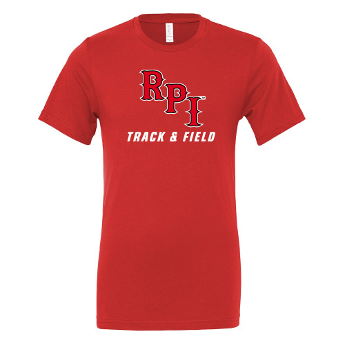  Bella + Canvas Red Jersey Cotton T Shirt - Track & Field