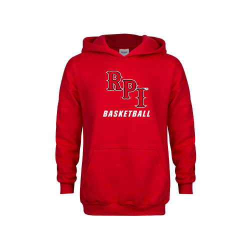  Youth Red Fleece Hoodie - Basketball