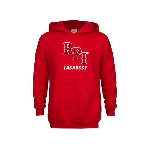  Youth Red Fleece Hoodie - Lacrosse