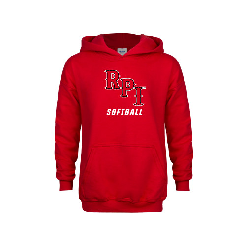  Youth Red Fleece Hoodie - Softball