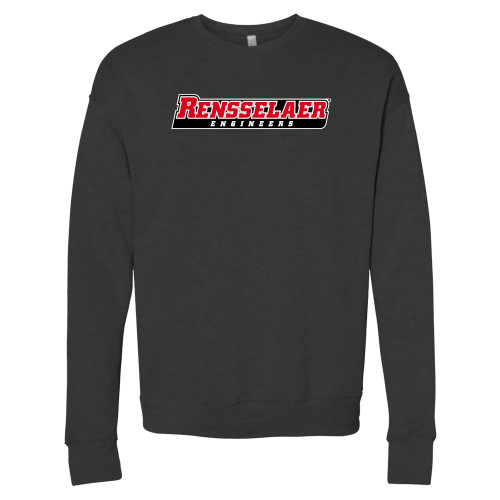  Bella + Canvas Dark Grey Heather Fleece Crew - Rensselaer Engineers