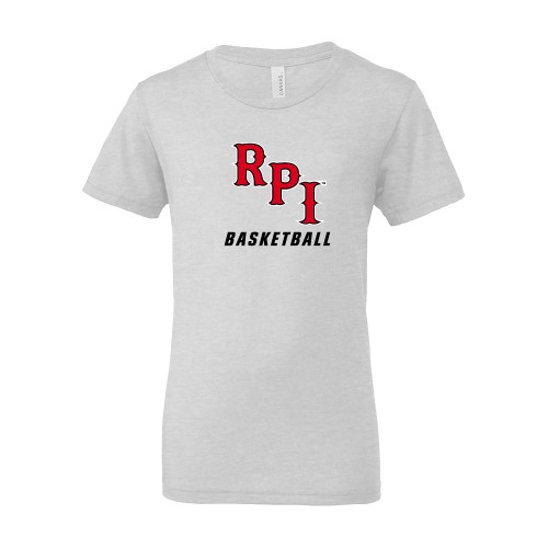  Bella + Canvas Youth Ash Grey Jersey T Shirt - Basketball