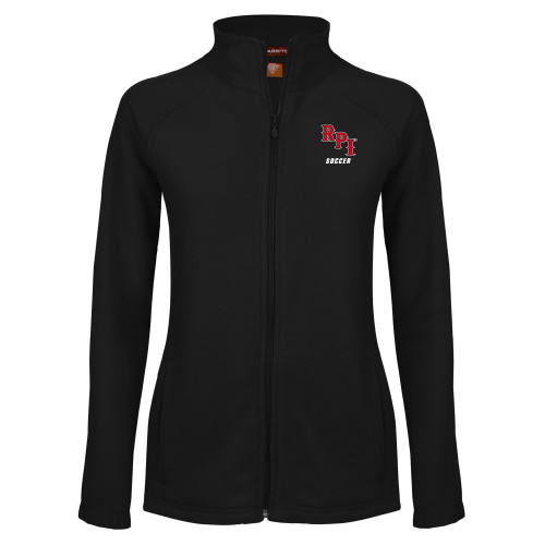  Womens Black Fleece Full Zip Jacket - Soccer
