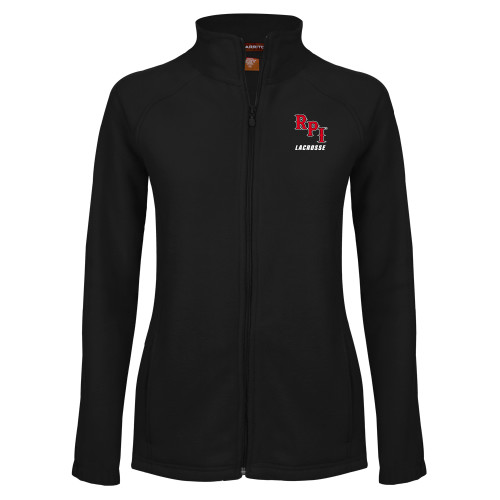  Womens Black Fleece Full Zip Jacket - Lacrosse