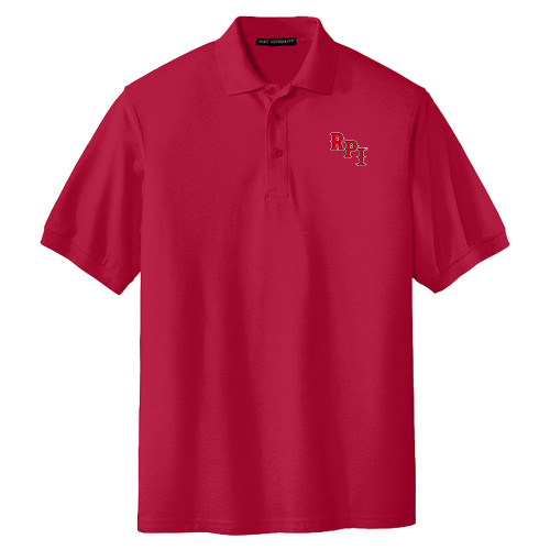 Main Image for  Extended Red Silk Touch Polo